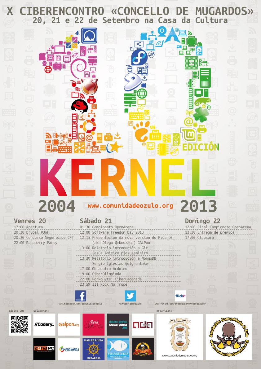 X Ciberencontro Concello de Mugardos. 10 edición del Kernel