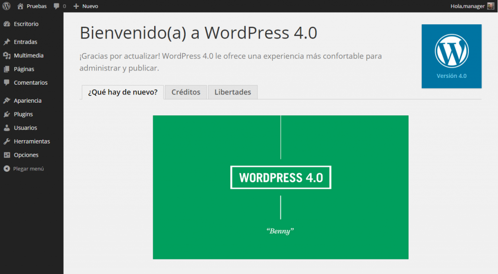 Acerca de ‹ Pruebas — WordPress